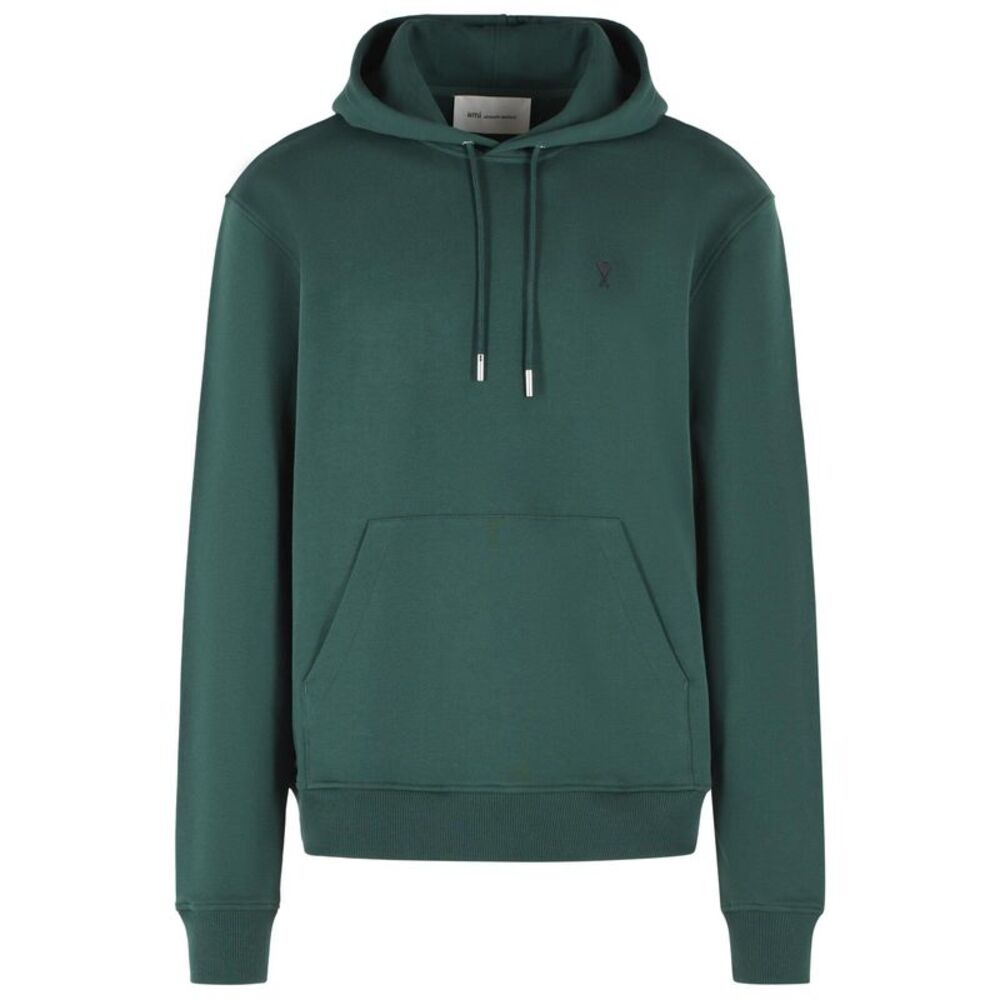 Ami Paris Green Cotton Sweatshirt Men